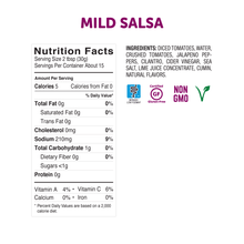 Load image into Gallery viewer, low-fodmap-salsa-mild-nutrition-facts