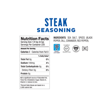Load image into Gallery viewer, <b><big> Low FODMAP <br> Steak Seasoning</b></big> <br> <small> Gluten, Onion, and Garlic Free</small>