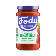 Load image into Gallery viewer, <b><big> Low FODMAP <br> Tomato &amp; Basil Sauce </big></b><br><small> Onion &amp; Garlic Free</small>
