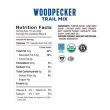 Load image into Gallery viewer, <b><big> Low FODMAP Trail Mix </big><br> Woodpecker Multipack Bag <br> (6x Mini Packs) </b> <br> <small> Gluten-Free, Lactose-Free </small>
